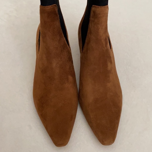 J. Crew | 2023 Stevie Pull-On Boots Suede Rich Toffee/Black BT870 (7.5) - Picture 4 of 13